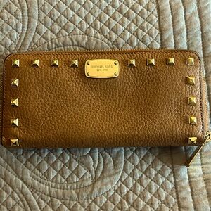Brown zip Michael Kors wallet
